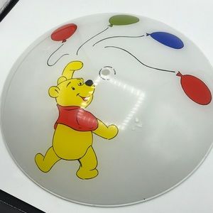 Vintage Winne The Pooh Glass Ceiling Fixture
